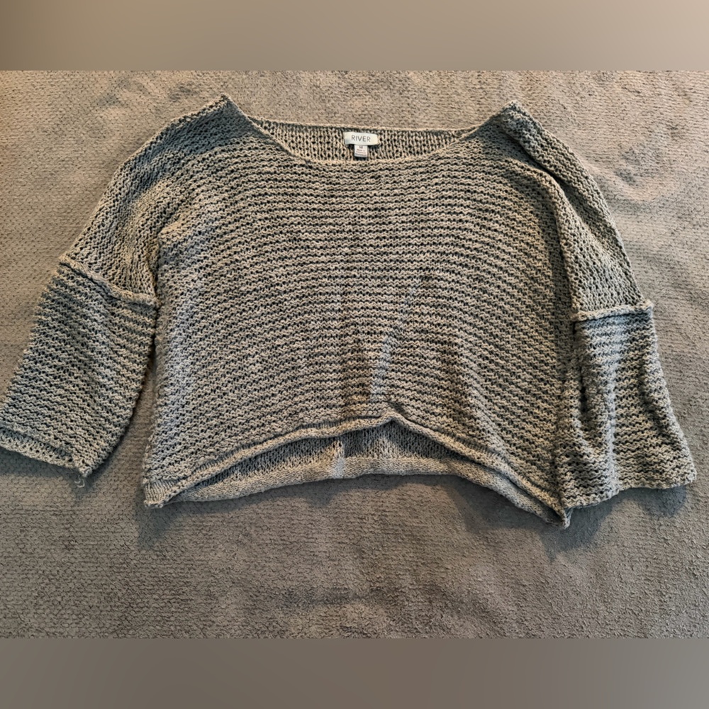 River Gray Knit Sweater